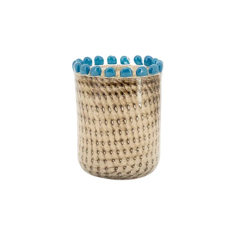 Dapple vase 12x12x16,5 cm glas multicolour