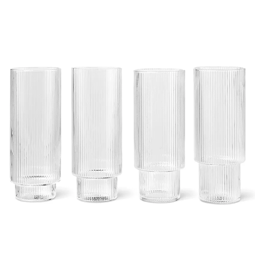 Ripple Long Drink Glas 4-pak - Clear