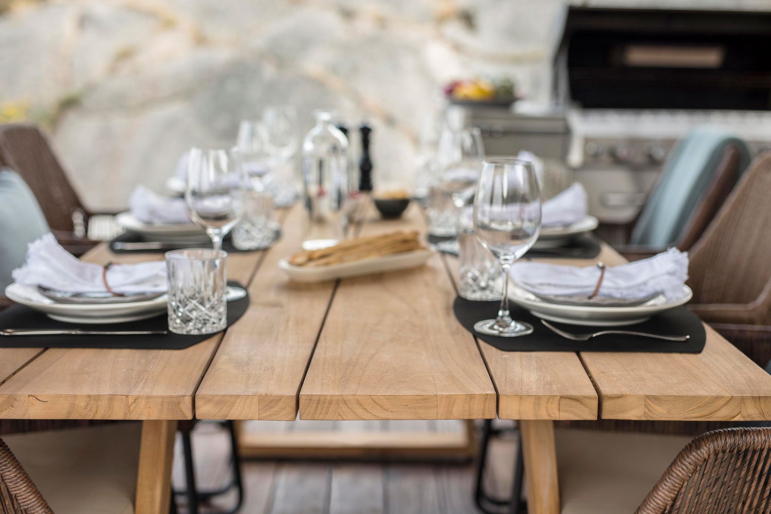 Laurion Spisebord 100x230 cm Natur Teak Brafab