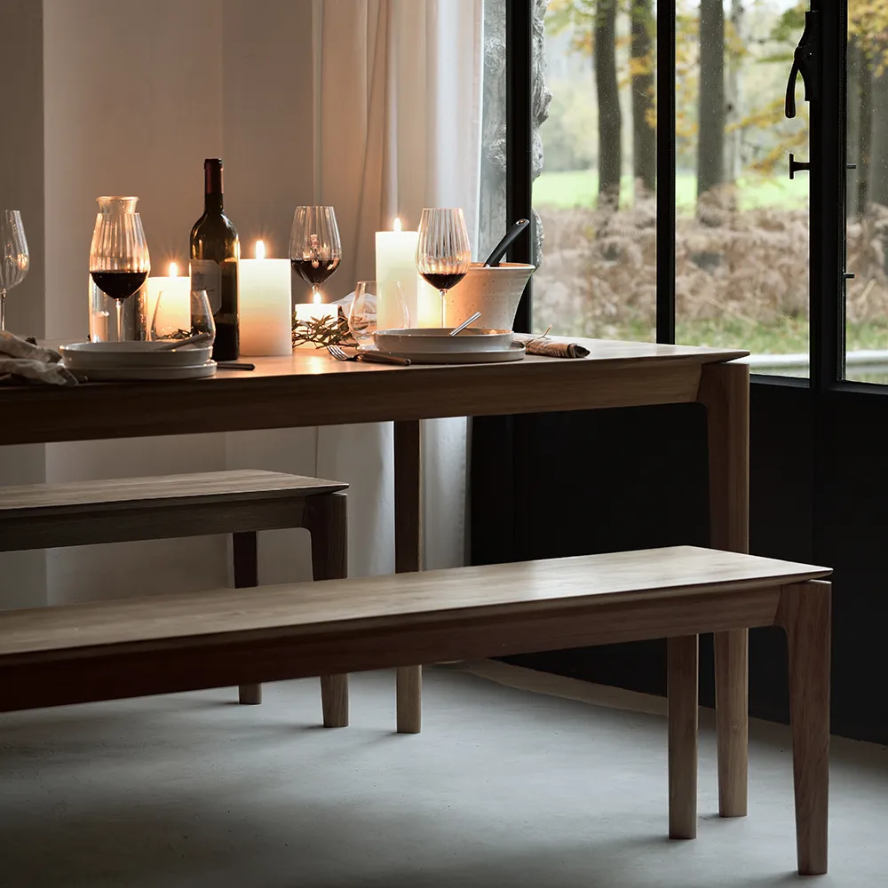 Bok Bænk 35x186 cm Teak