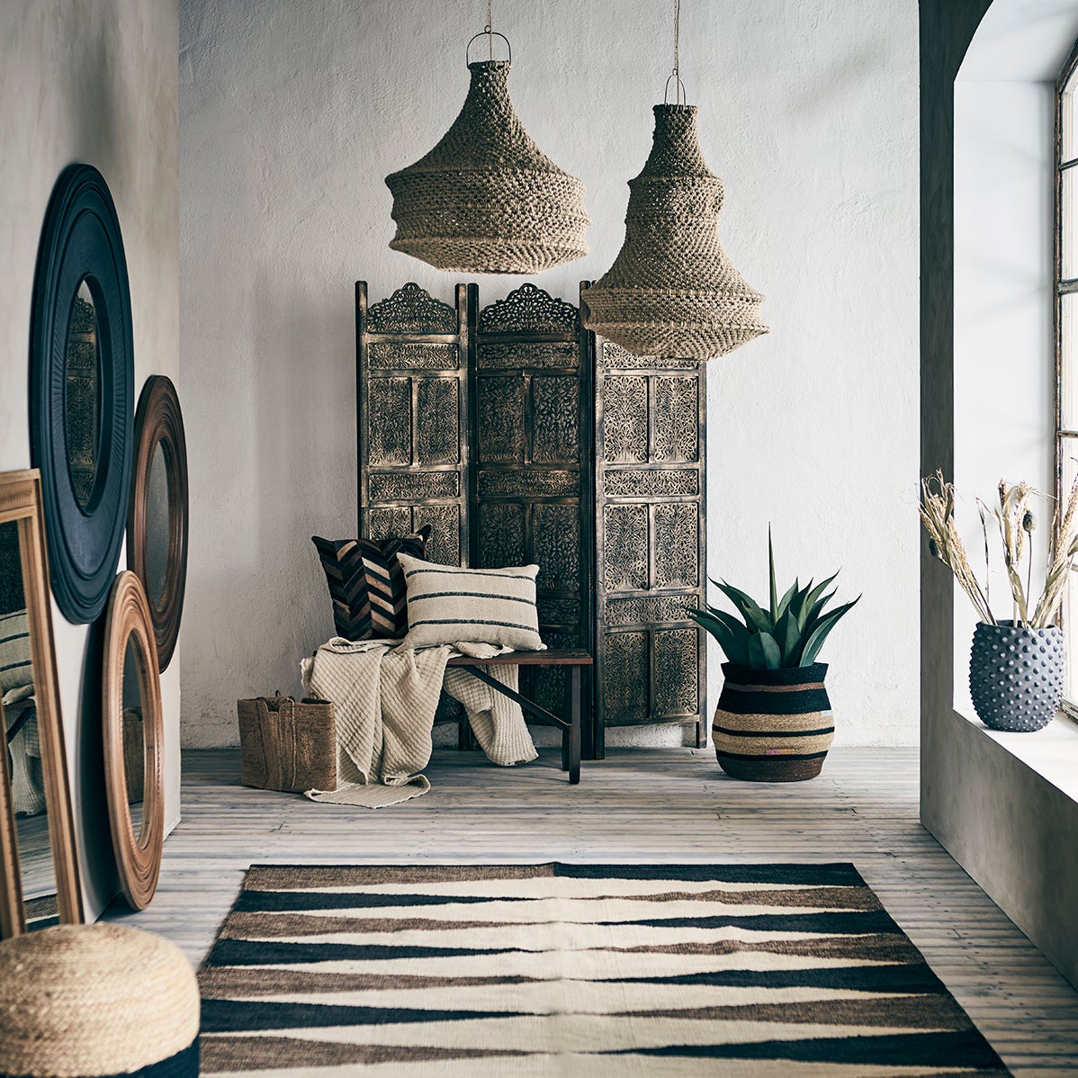  NEST lampeskærm natur Ø50cm 50 cm