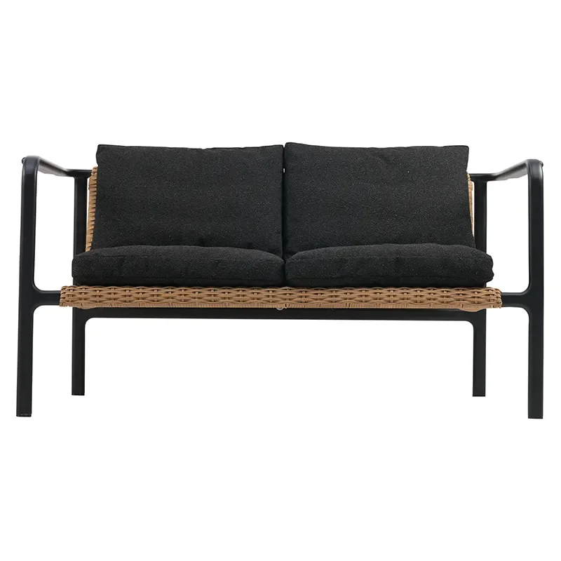 Motty 2-pers. sofa sort / Teddy black