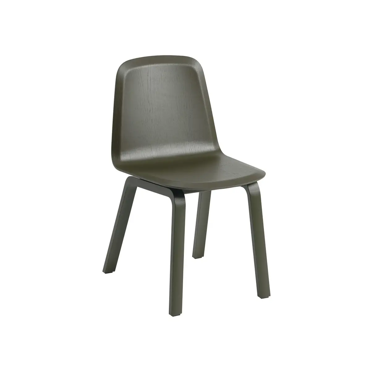 Muuto Brink Chair Wood Base stol Dark olive