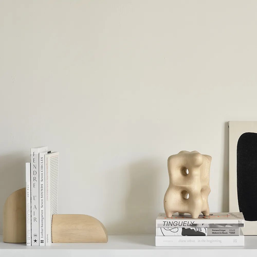 PI bogstøtte lakeret ahorn-sæt med 2 stk