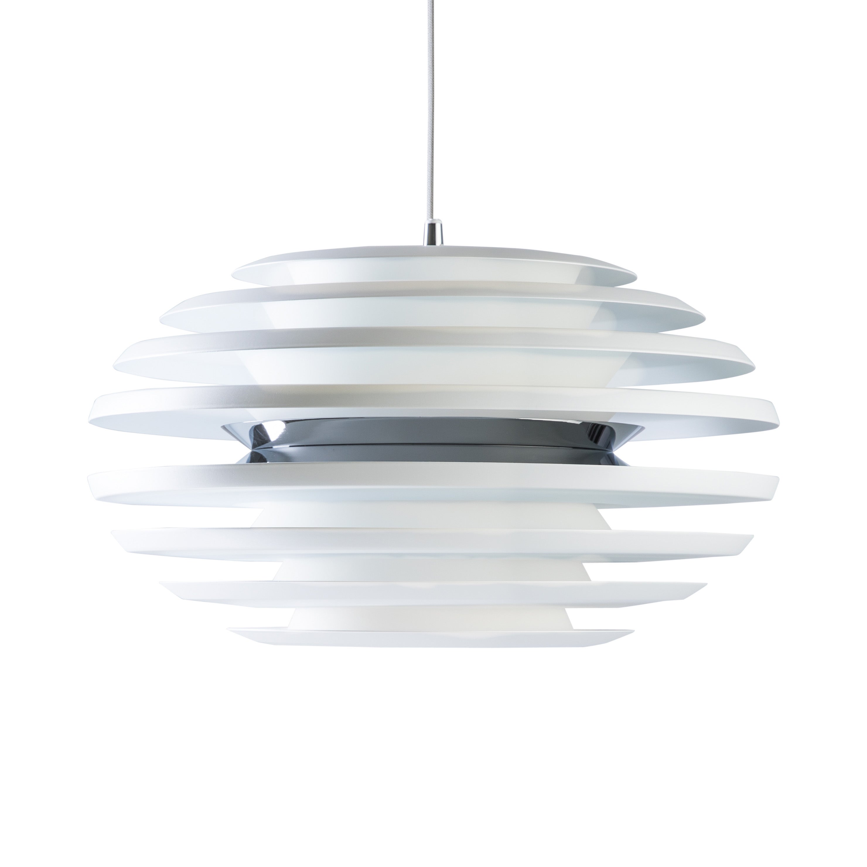 Ellipse pendel D500 Mat hvid/krom