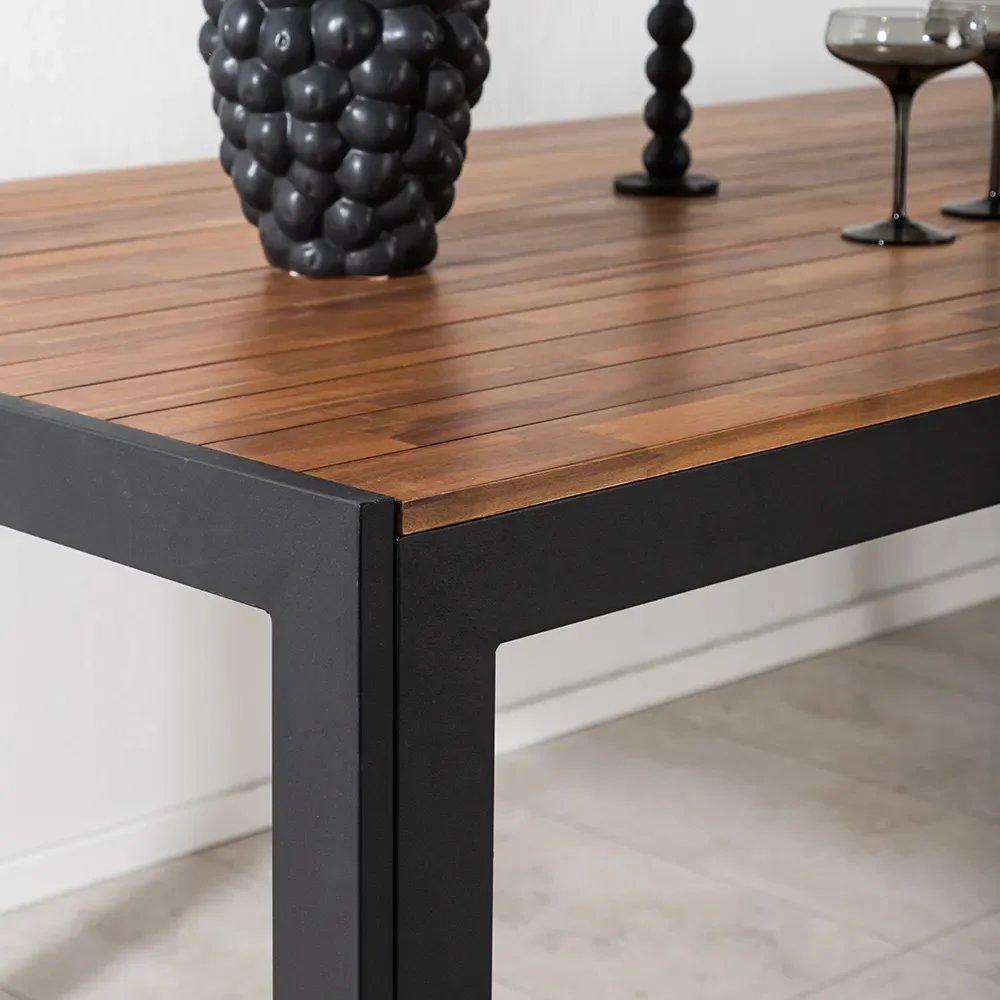 Bois spisebord 90x205 cm Sort/Acacia
