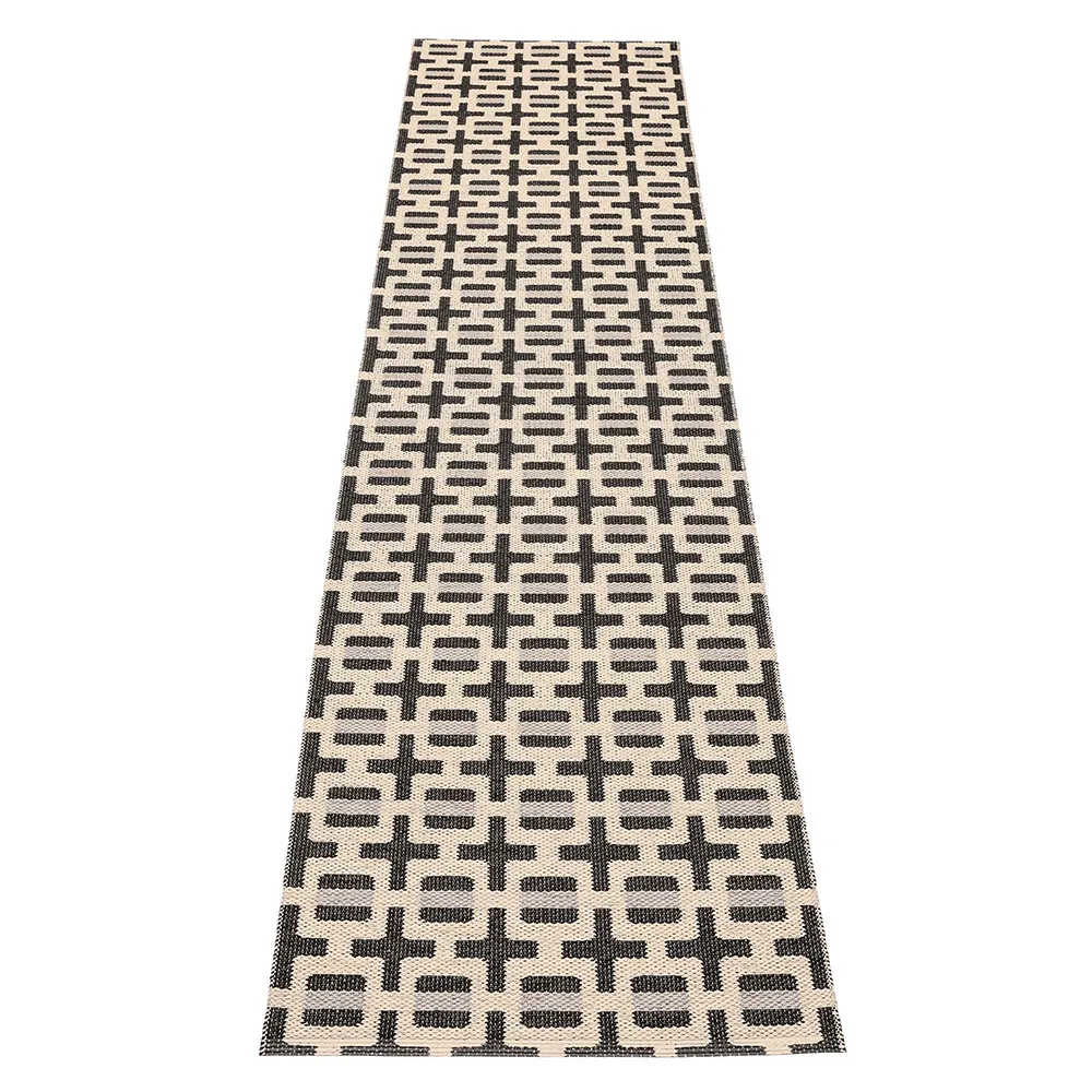 Tom tæppe Black/Cream/Warm Grey 70 x 300 cm