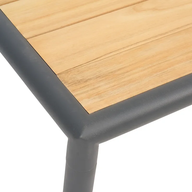 Gordon sofabord 65x140 cm Antracit / Teak