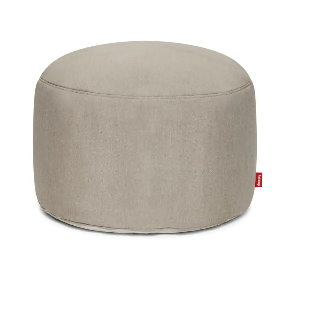 point large outdoor puf grey taupe