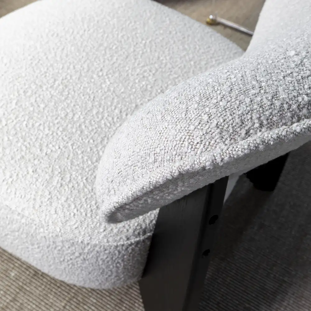 Cadiz stoflænestol Bouclé cream