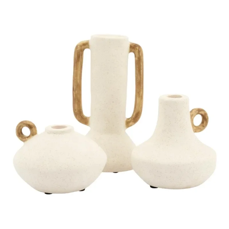 Claypanions ( set of 3) 13x9 cm Lertøj Off white