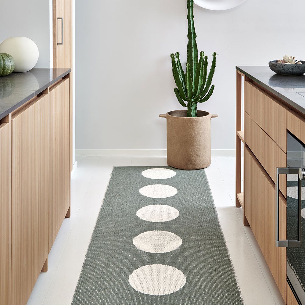 Vera tæppe 70x300 cm army / vanilla 