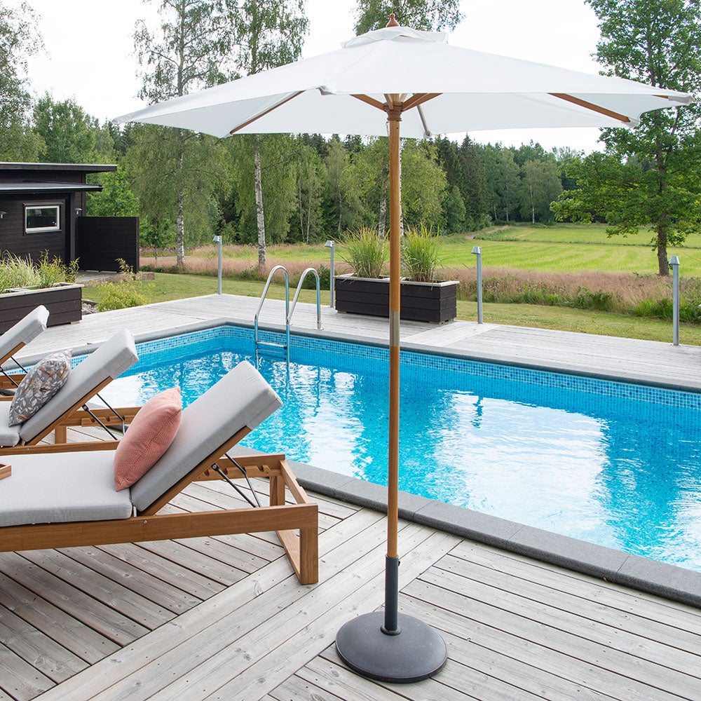 Parasolfod 35 kg grå