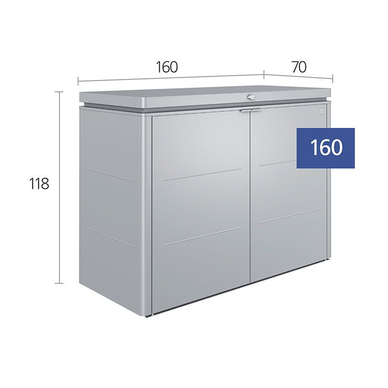 Highboard opbevaringskasse 160 cm grå