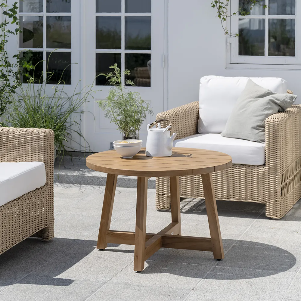 Victor sofabord Ø75 cm teak