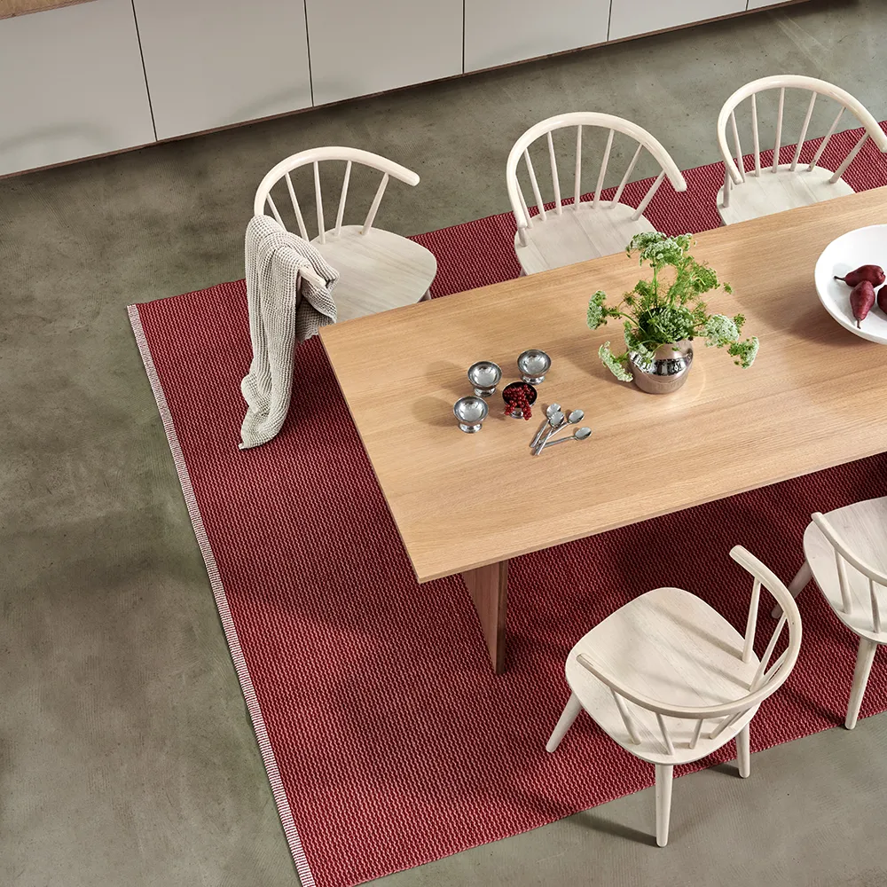 Mono tæppe 85x160 cm blush / dark red 