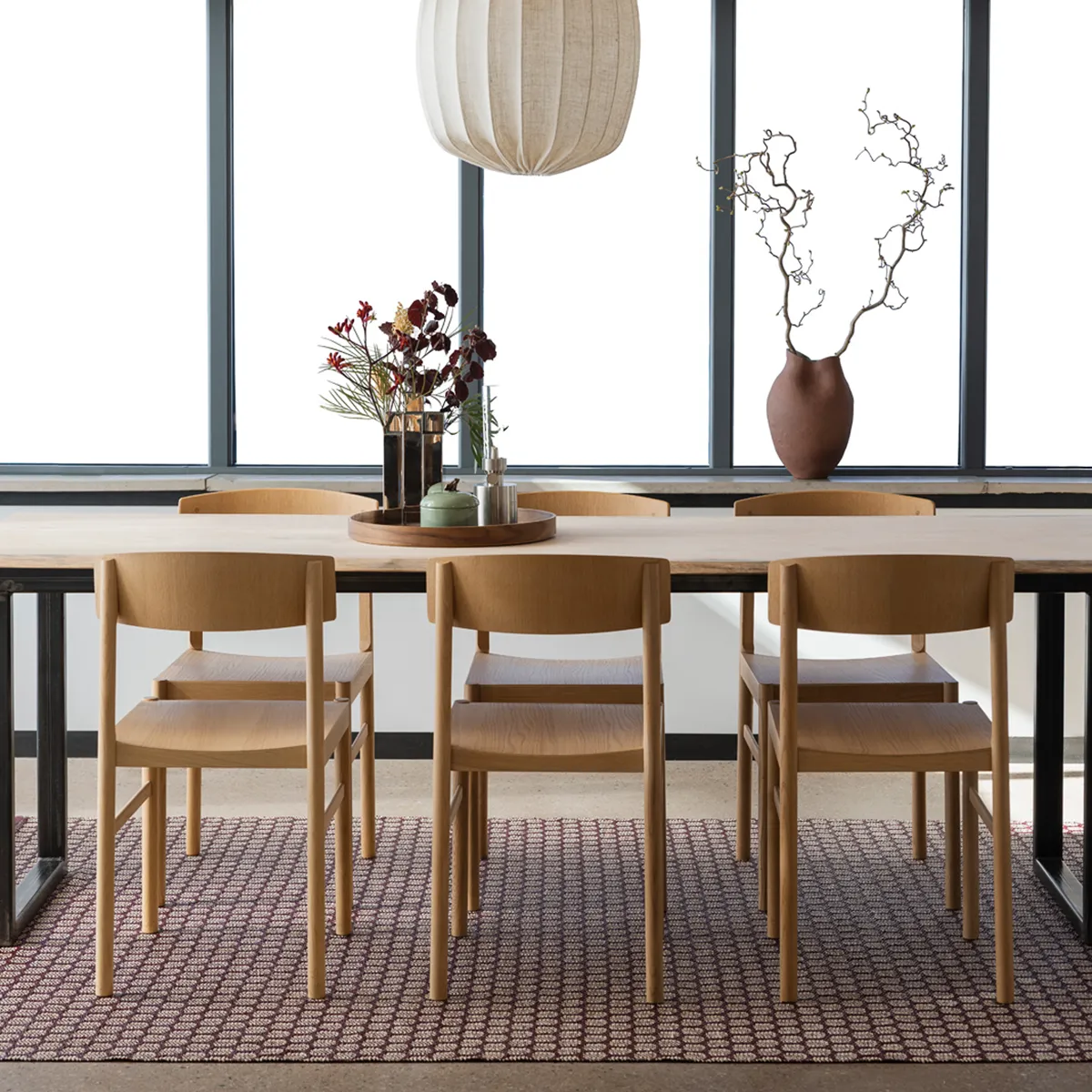 Vendbar Plastmåtte MIMI Burgundy/Cream 180x260 cm