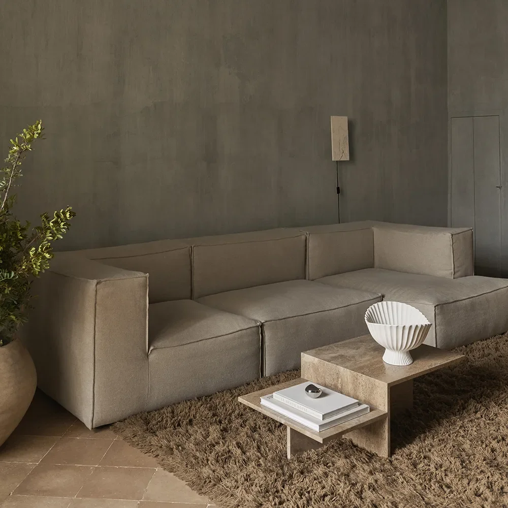 Distinct Sofabord - Dark Brown Travertine