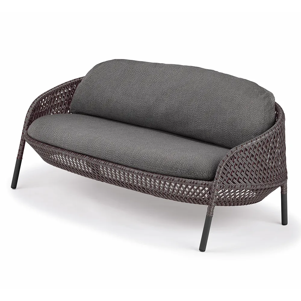 Dedon, AHNDA 2-personers sofa ABR vulcano 0305 graphite 0108 billede