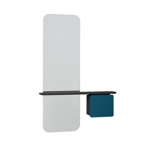 One More Look Spejl sort eg/ Petrol Blue