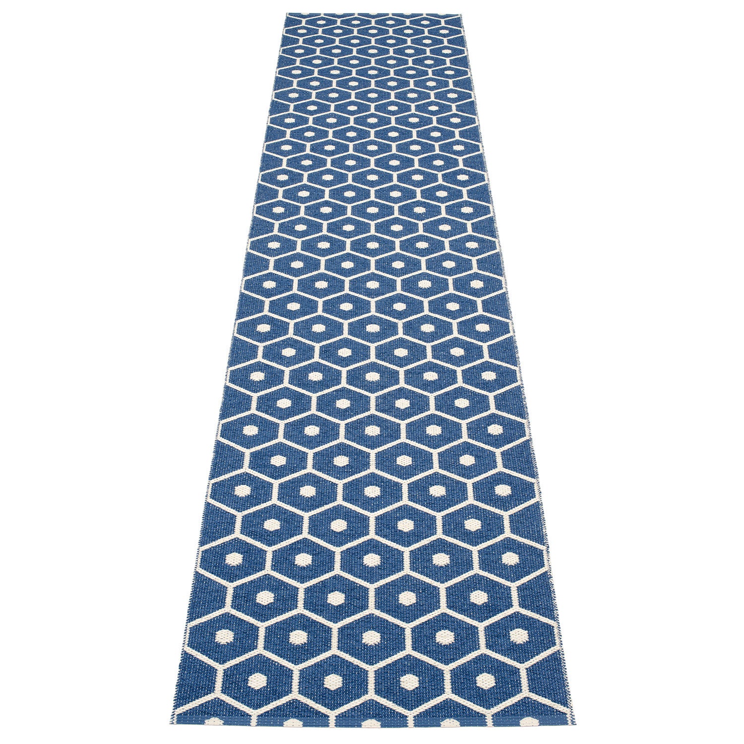 Pappelina, Honey tæppe 70x350 cm denim / vanilla