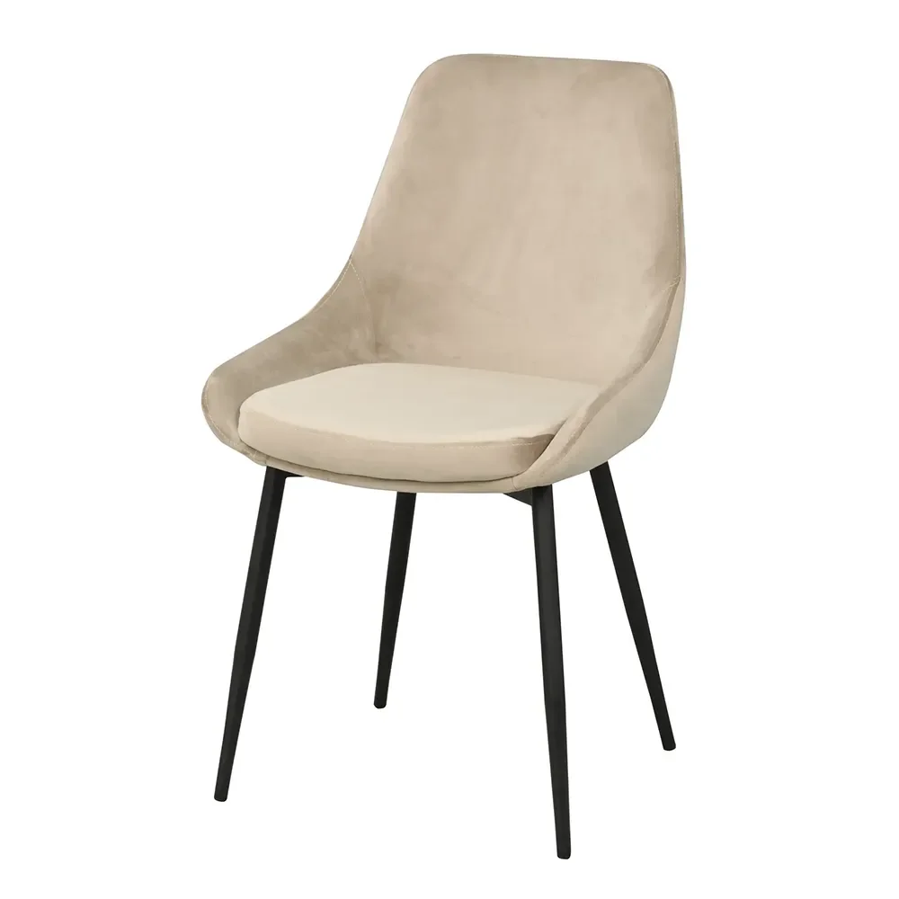 Rowico Home, Sierra spisebordsstol beige fløjl