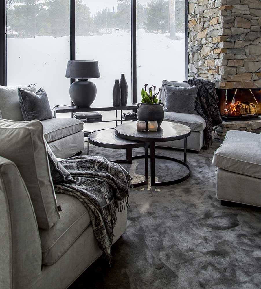 Amadeo Sofabord 2 Dele Sort Artwood