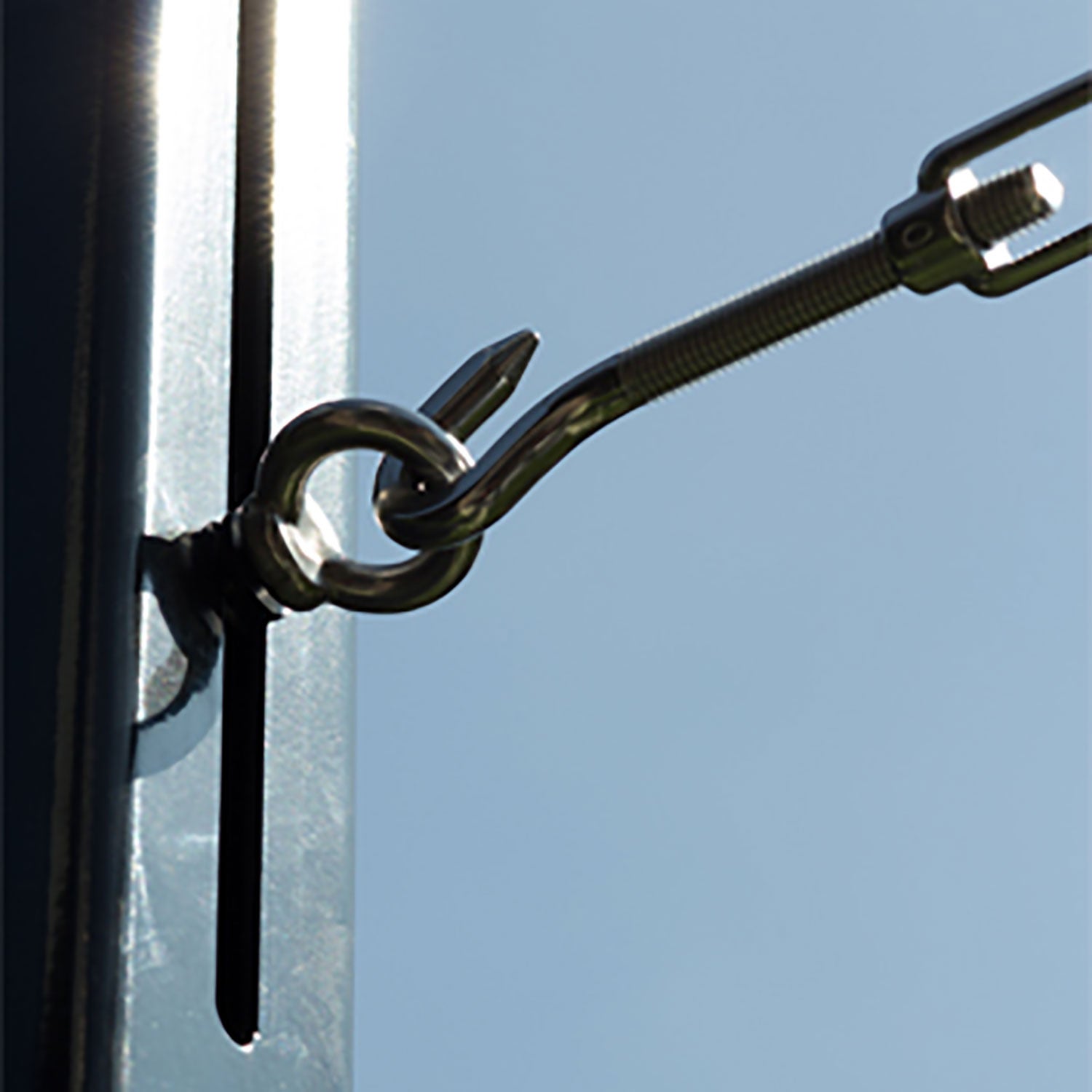 Pæl med flex eye 0,07x0,07x250 cm antracit