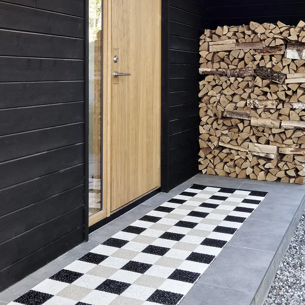 Pix tæppe 70x300 cm Black/Vanilla/Beige 