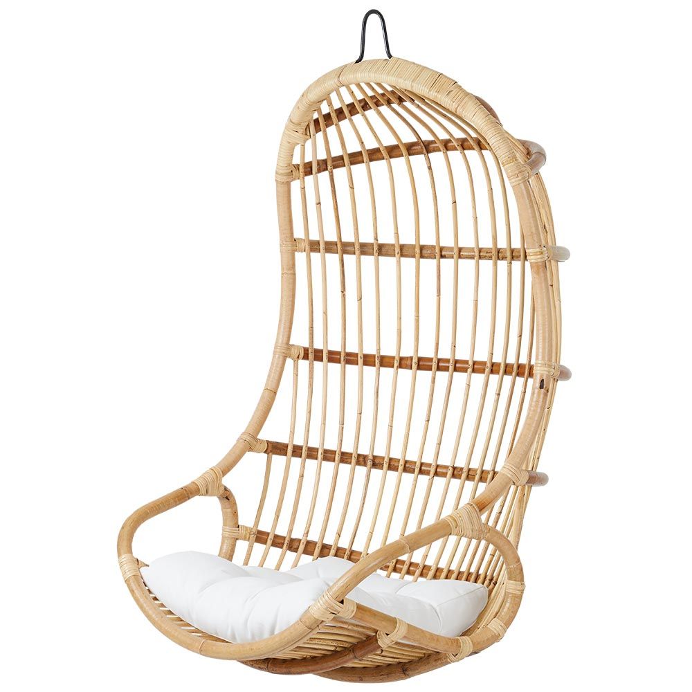 Vallda Hængestol Rattan Natur/Hvid Brafab