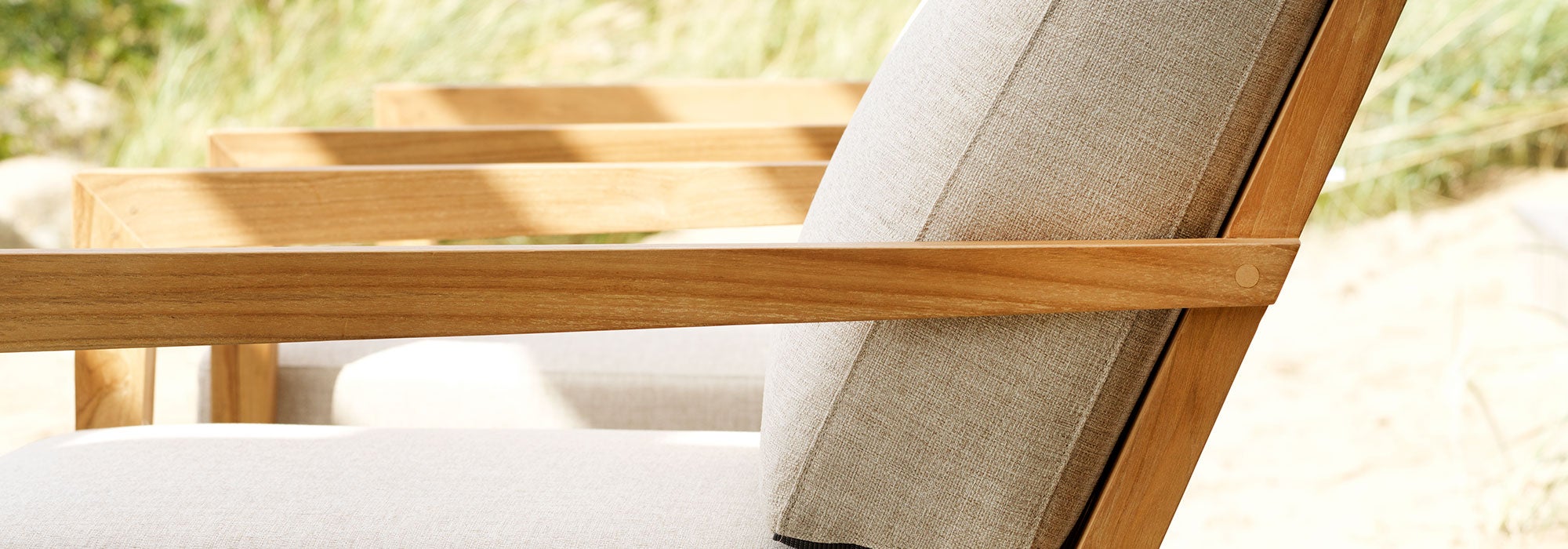 Populär Lænestol Natur/Sort Teak Brafab