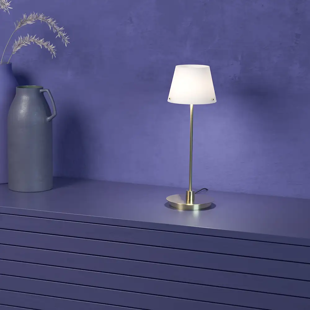 Gil il Grande bordlampe satinmessing G9