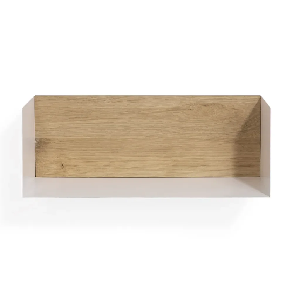 Ethnicraft, U shelf 55x20 cm eg/hvidmetal