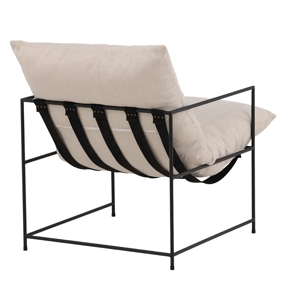 Sedalia Lænestol White Linen 