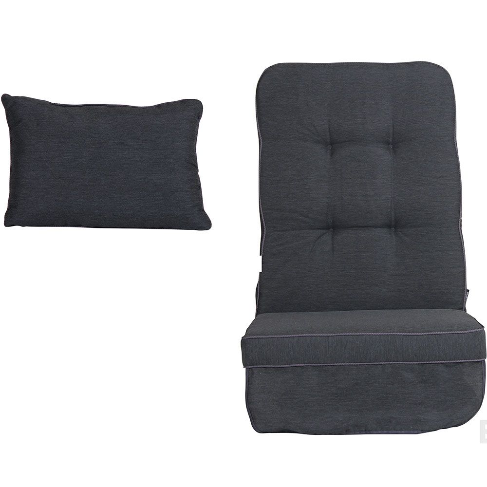 Hængekøjepuder med høj ryg antracitgrå 