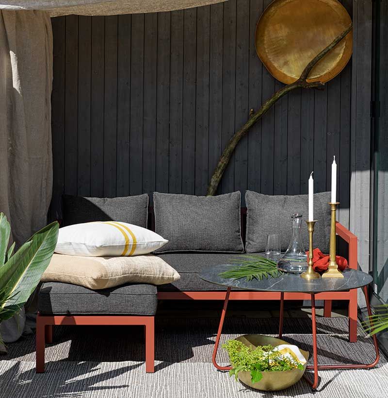 Delia Chaiselongsofa Burnt Paprika Brafab