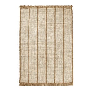 Athens håndvævet jute-tæppe 170x240 cm - Natural/Off-white