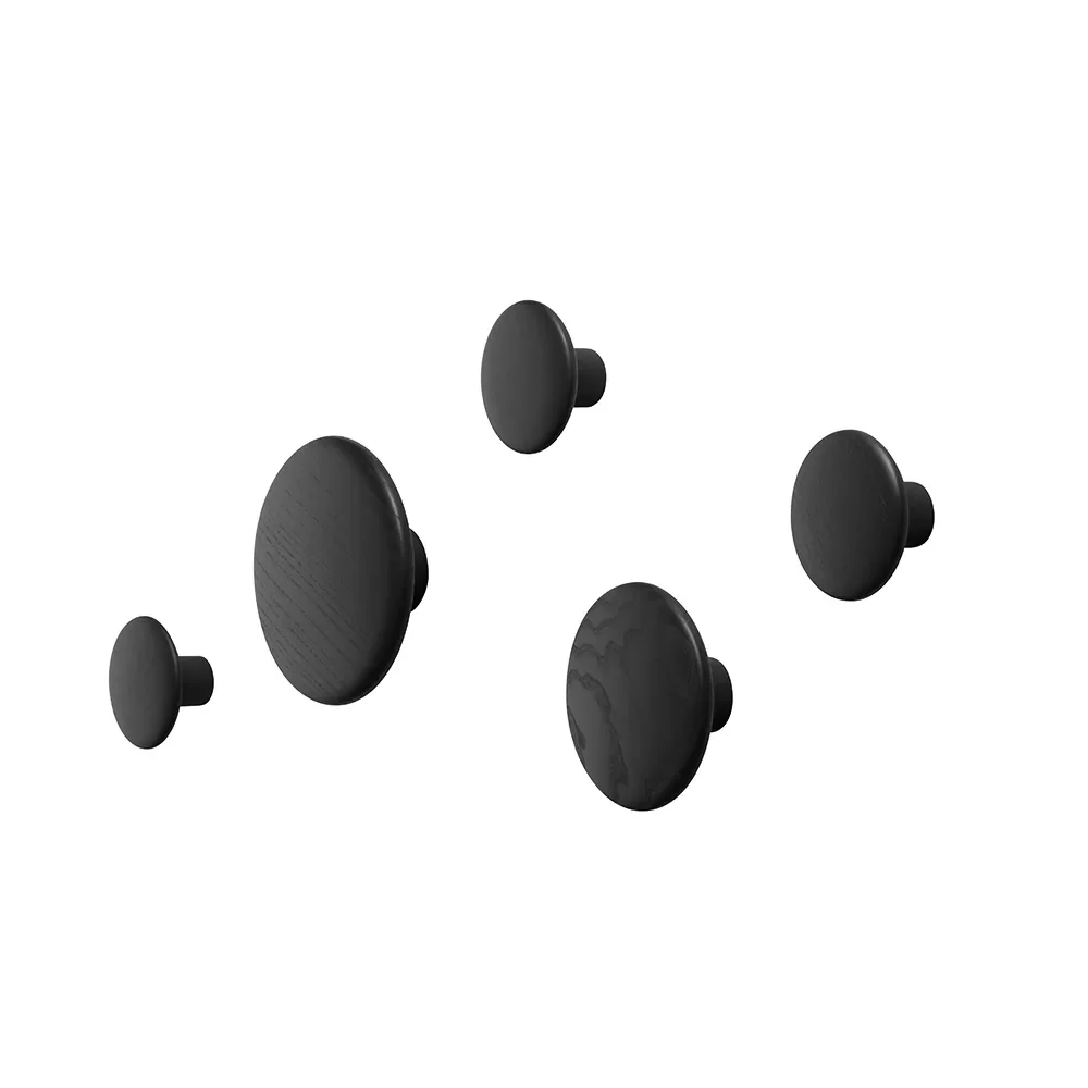 Dots Wood Set of 5 - Black