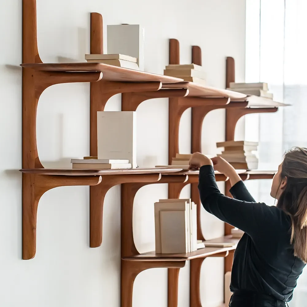 PI Væghylde Mahogni 2 hylder