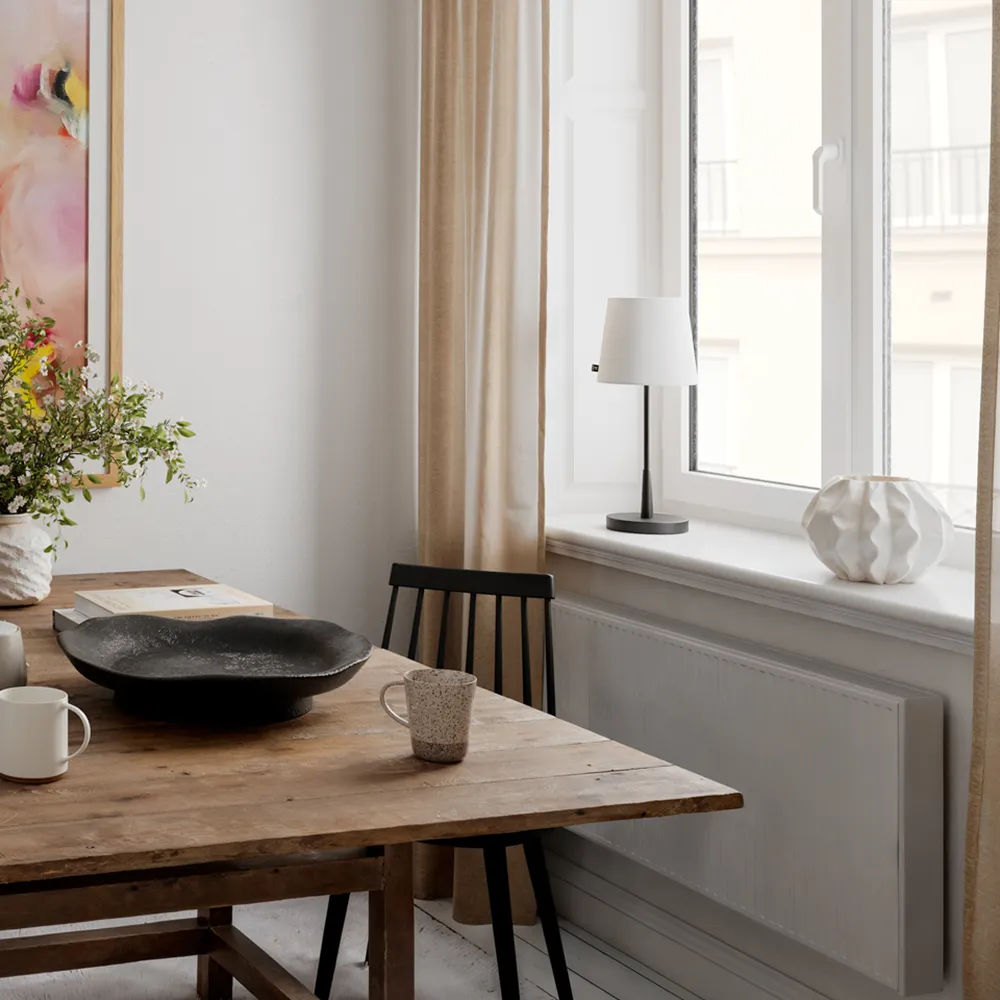 Lumi bordlampe H: 48,5cm sort/hvid