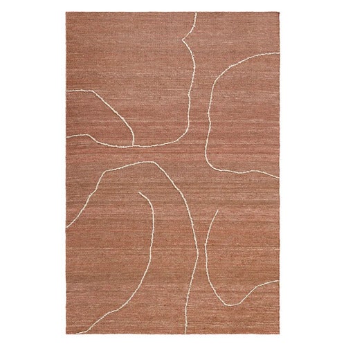 Håndvævet Tæppe i Jute Gesso Terracotta 170x240 cm