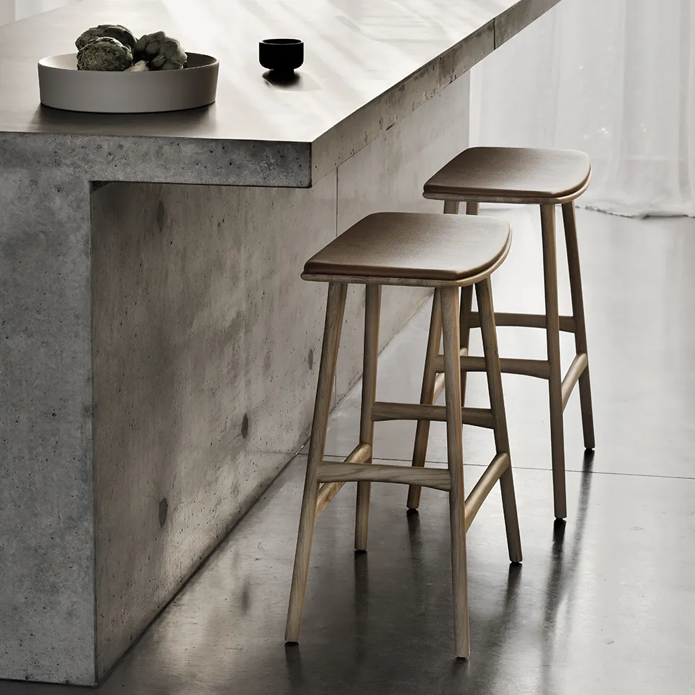 Osso Barstol Lav Eg/Cognac leather