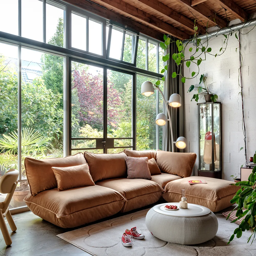 Sumo Hjørnemodul Velvet Recycled Almond