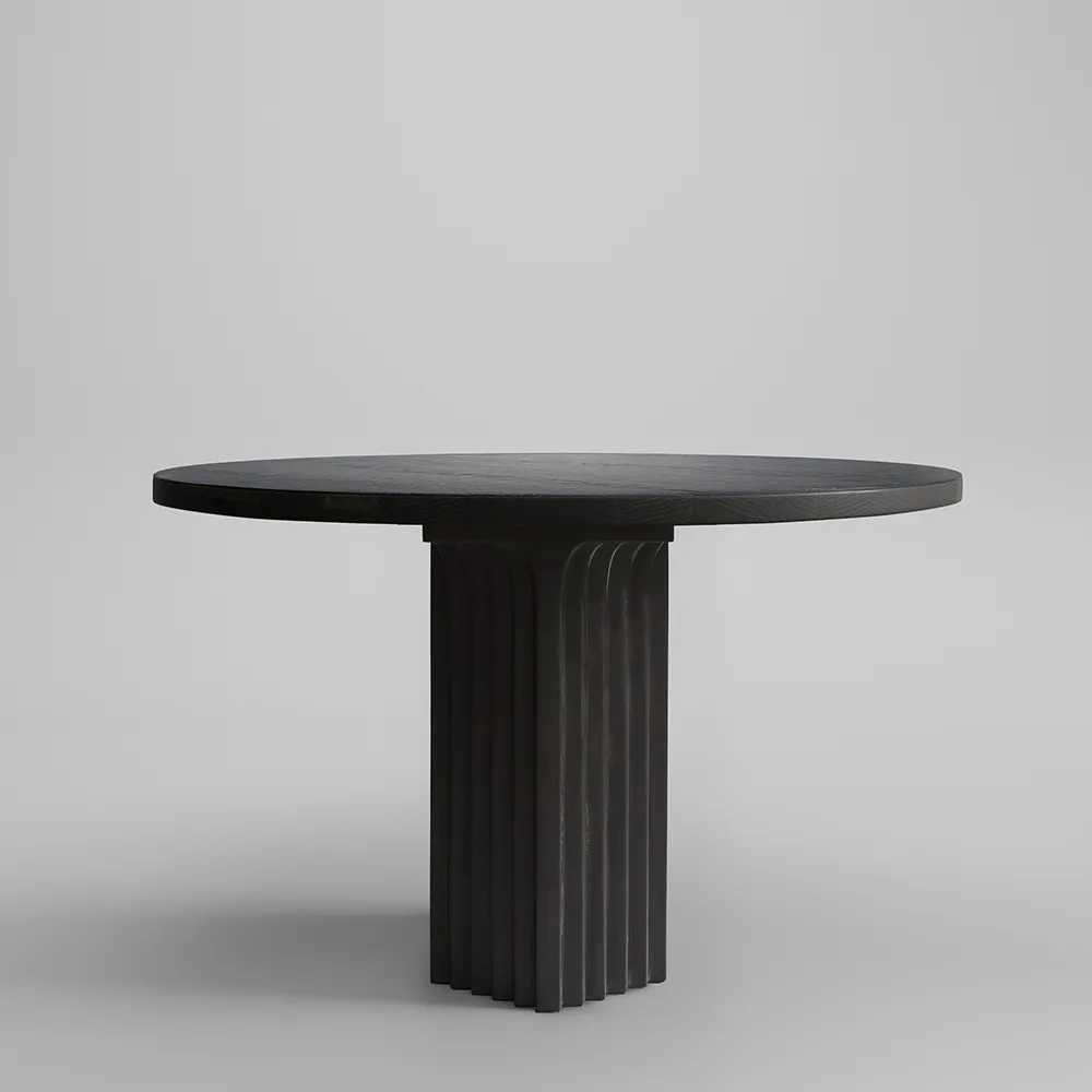 Arc Spisebord, Ø120 - Kaffe Sort Eg