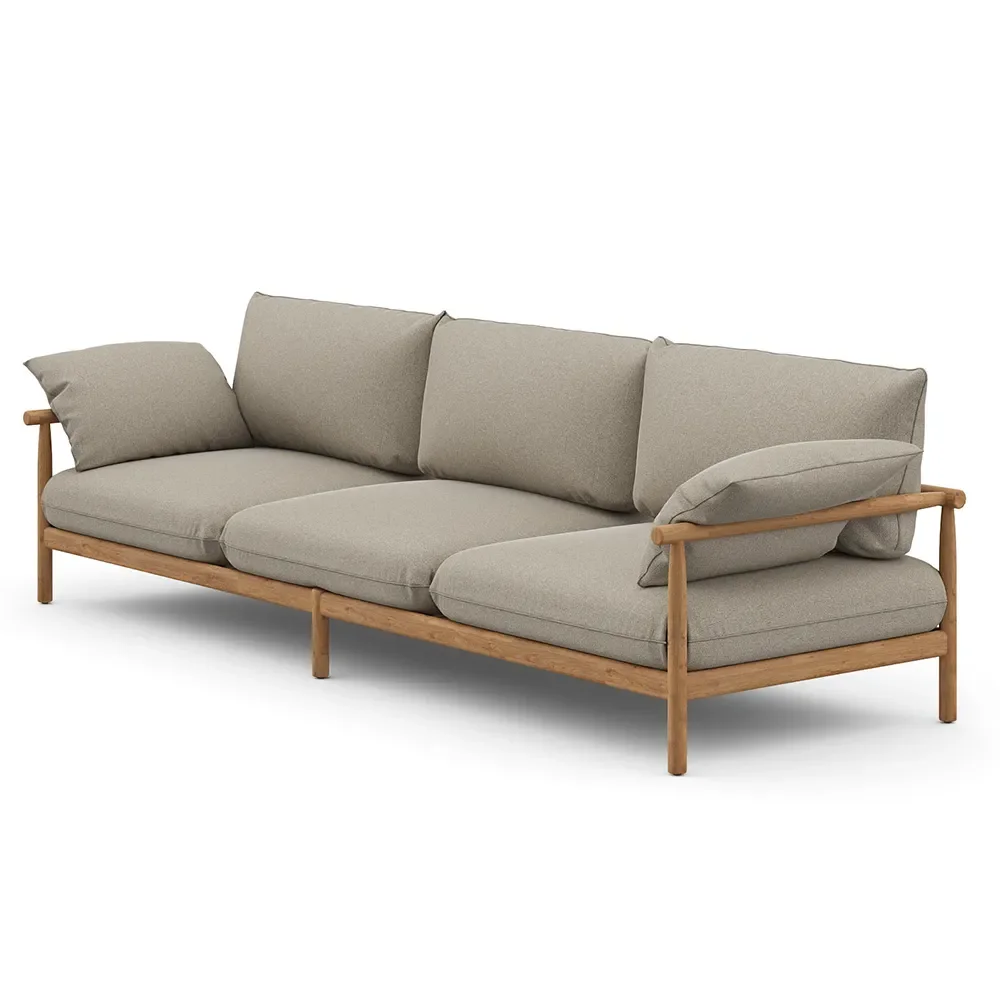 TIBBO 3-personers sofa BPM teak 0205 vulcano matte 0122