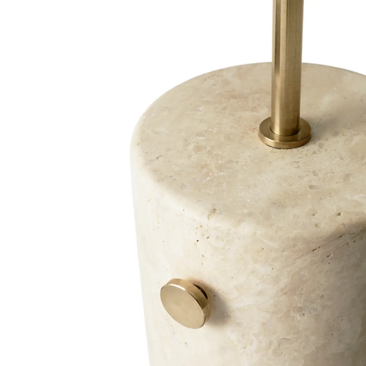 JWDA Gulvlampe Travertin, Sand/Messing, Børstet