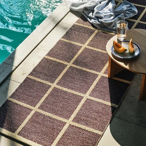 Vævet Tæppe Criss Burgundy 70x225 cm