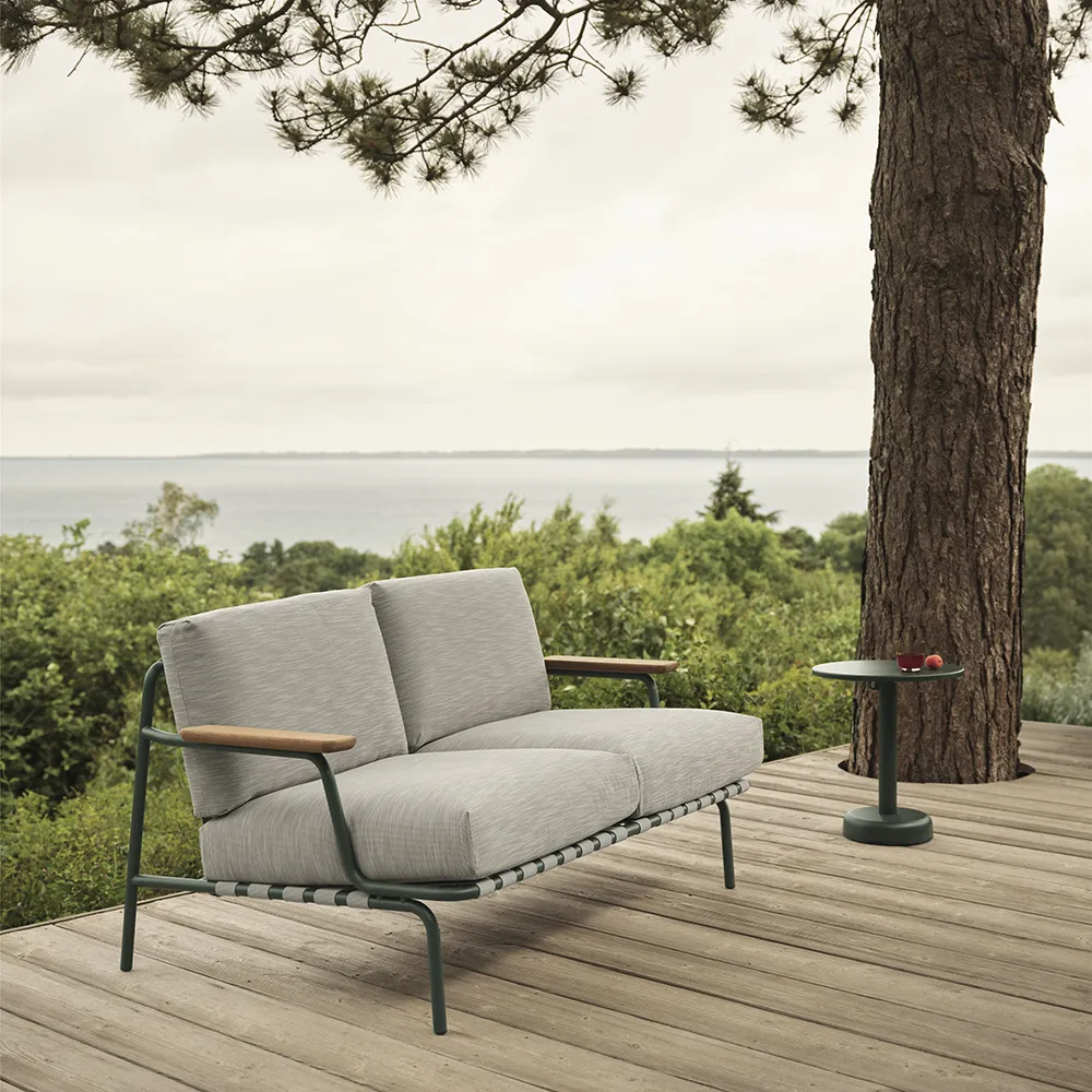 Settle 2-personers sofa Ribbed Weave 2/Dark Green 