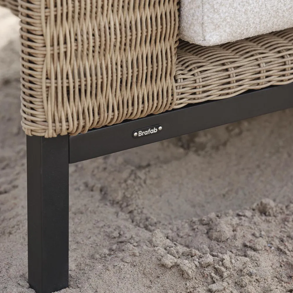 Shell Sofa Teddy Rice/ Black