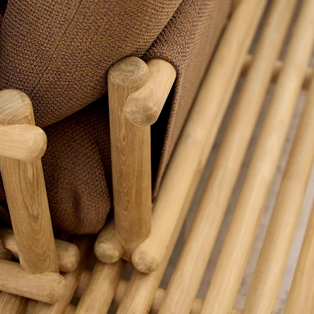 Cane-line Sticks sofa m/chaiselong Teak/light brown | Køb fra Hulténs